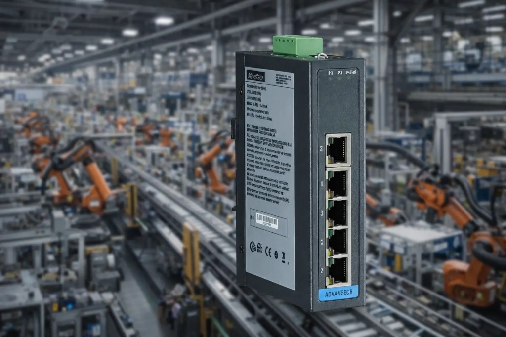 Backbone de red industrial con switches industriales