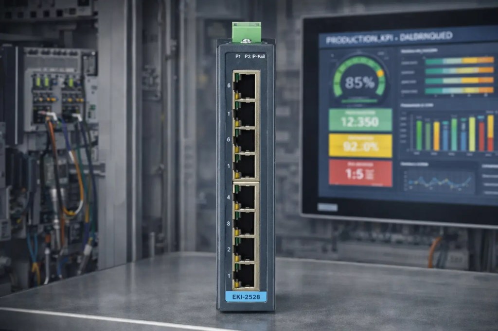 Conectividad PLC y HMI con switch industrial