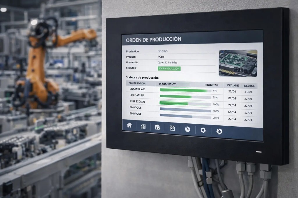 Gestión de órdenes de producción con Panel PC&nbsp;industrial