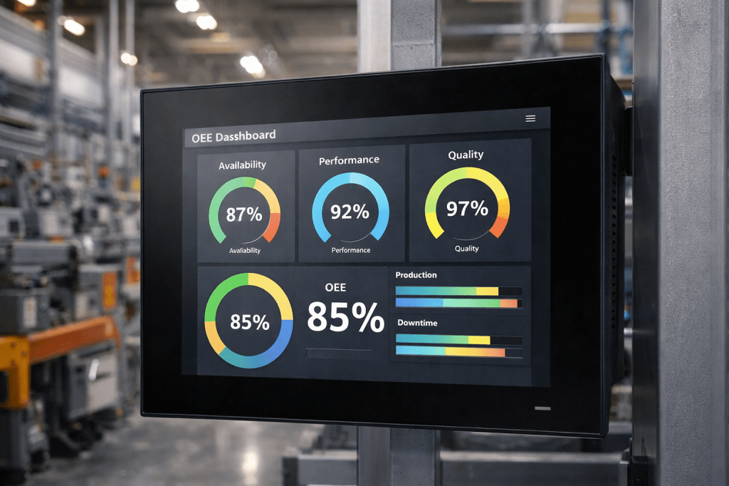 Monitoreo OEE en piso de planta con Panel PC&nbsp;industrial